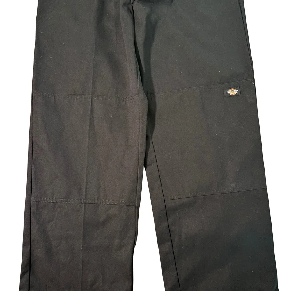 Dickies Men's 85283 Loose Fit Double Knee Cell Phone Pocket Blk Work Pants 38x34